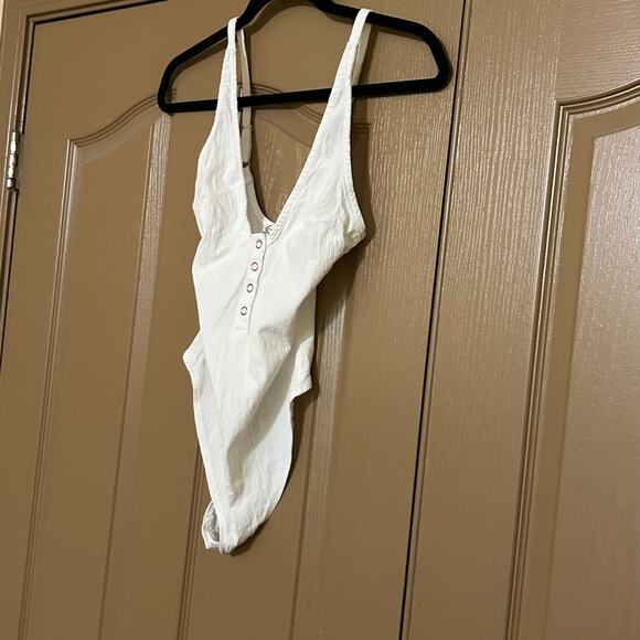 Free People Intimately white bodysuit women size small thong euc - Picture 3 of 5